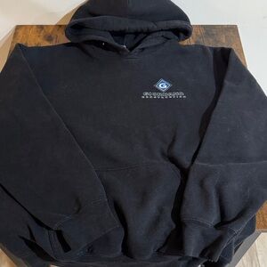 Gildan Black Hoodie with Blue Logo